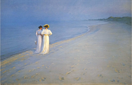 Sommeraften på Skagen Sønderstrand by P.S. Krøyer 1893